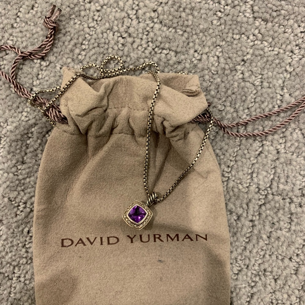 Petite Albion Pendant Necklace - Amethyst Diamonds